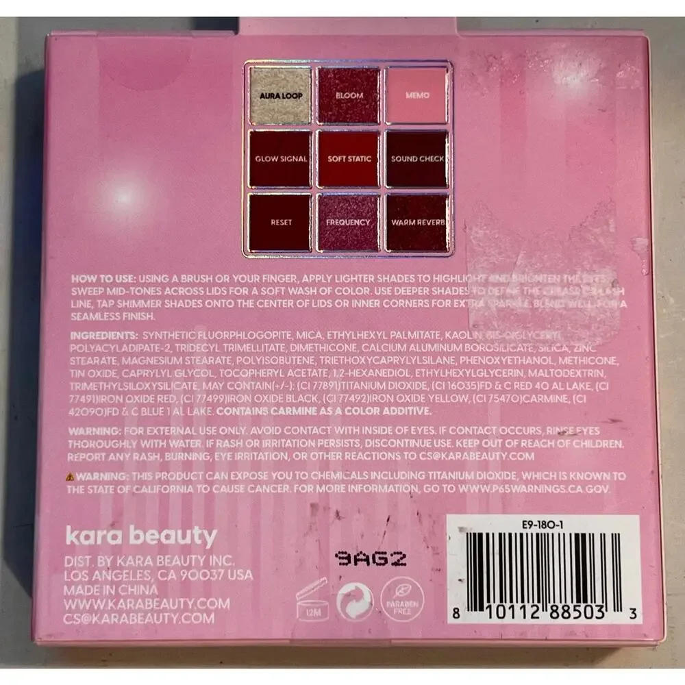 NWOT Kara Beauty Pink Noise Eyeshadow Palette